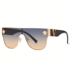 Men's Alloy Head Decoration Sunshade Sunglasses