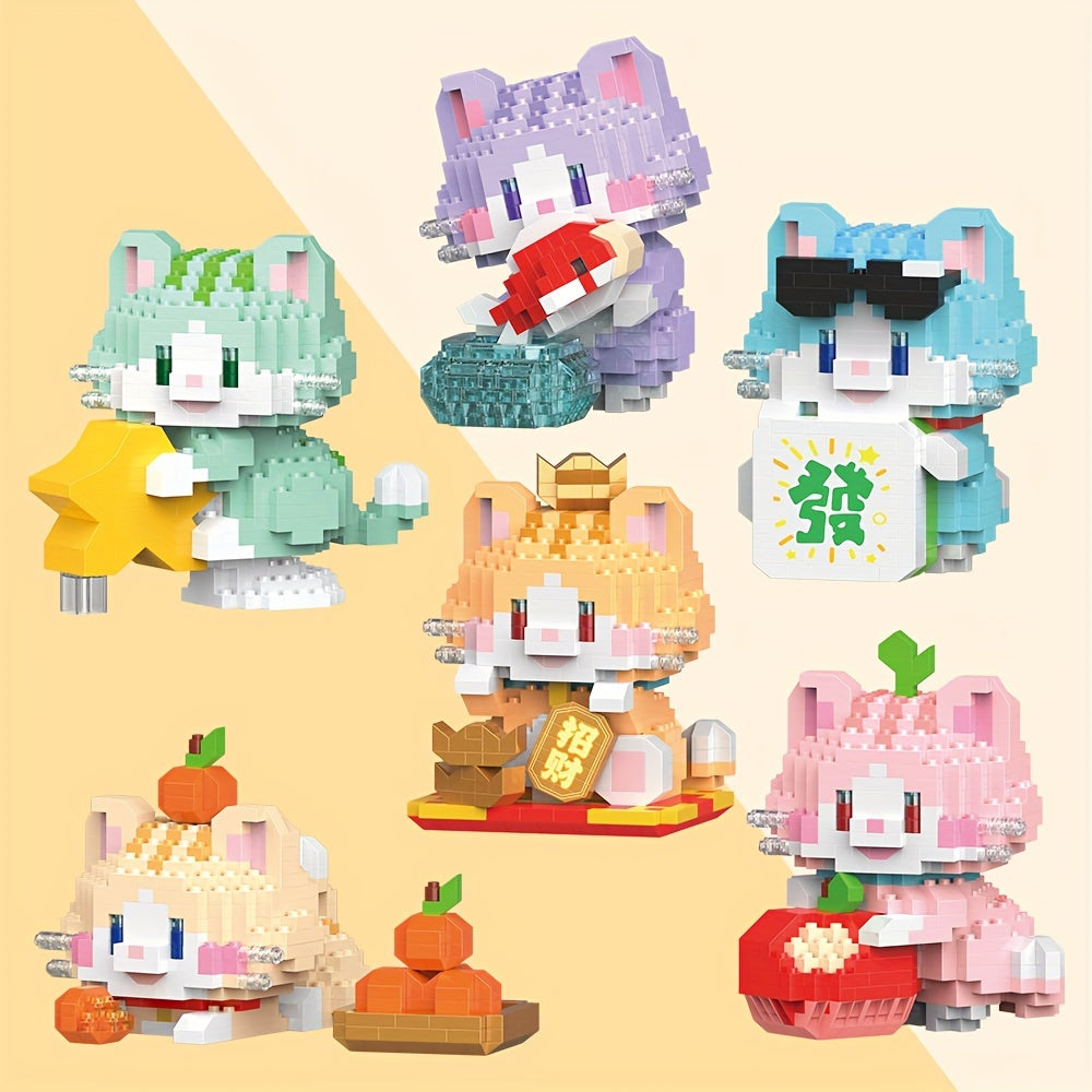 Mini Lucky Cats Building Blocks Toys Ideal for Birthday & Christmas