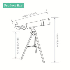 High Definition Telescope with Stickers and Star Maps for DIY