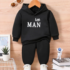 Baby LITTLE MAN Print Casual Outfit Set