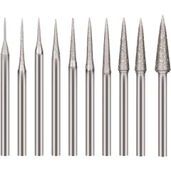 10Pcs Jade Carving Tools Diamond Grinding Bit Needle Set