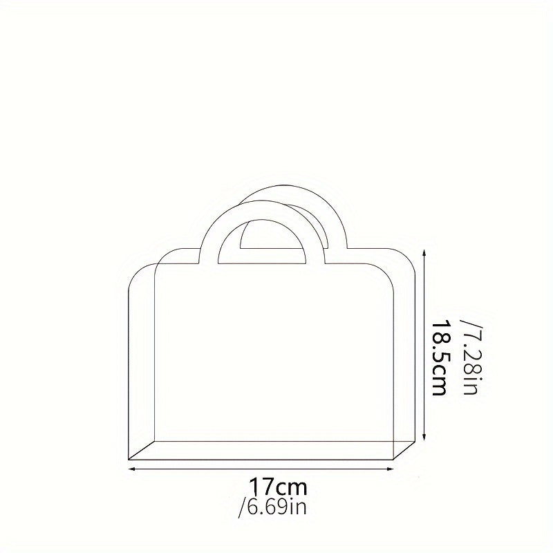 Transparent PET Double Film Handbag Bouquet Gift Bag Flower Packaging