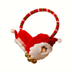 Christmas Earmuffs Adults Santa Snowman Reindeer Golden Bells Ear Warm