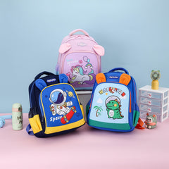 Unicorn Dinosaur Astronaut Backpack Large Capacity Lightweight Student Bag
