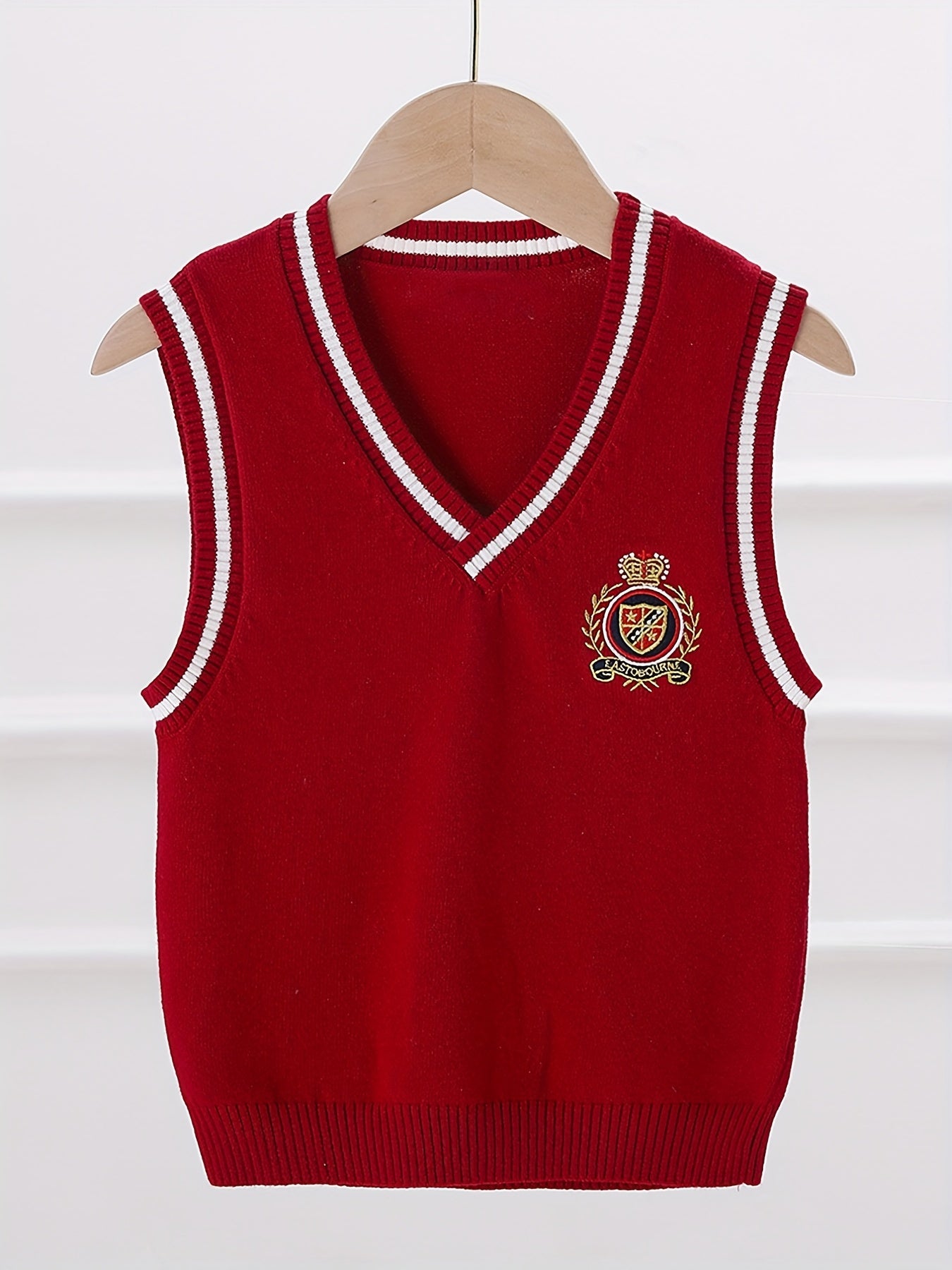 Boys V Neck Knitted Cotton Sweater Vest