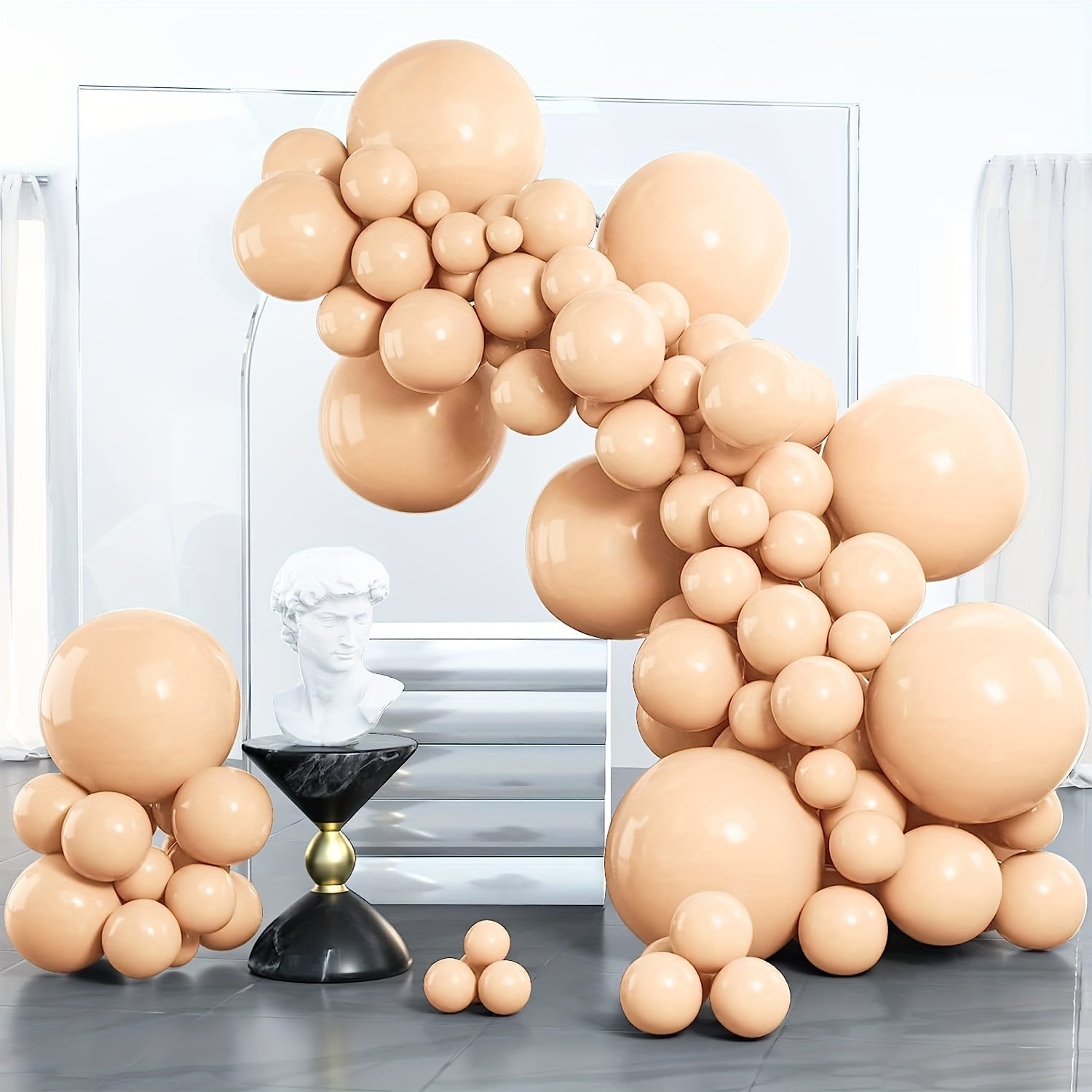 Matte Apricot Balloons Various Sizes Pack Of 100 - Party Decoration
