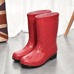 Women's Medium Top Rain Boots Waterproof Non slip Outdoor Boots