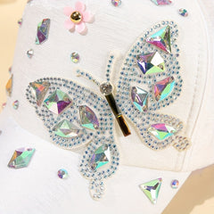 Argyle Butterfly Lady Baseball Cap Adjustable Cap
