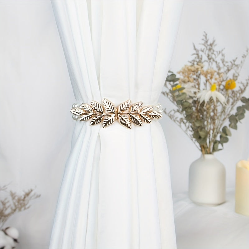 Faux Pearl Stretch Curtain Tieback for Home Decor