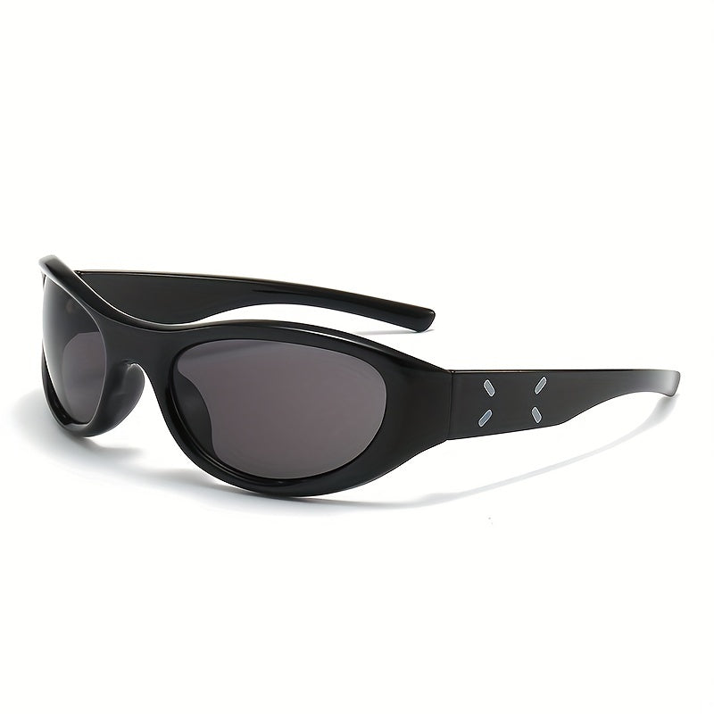 Wrap Around Sports Sunglasses For Women Men Futuristic UV400 Sun Shades