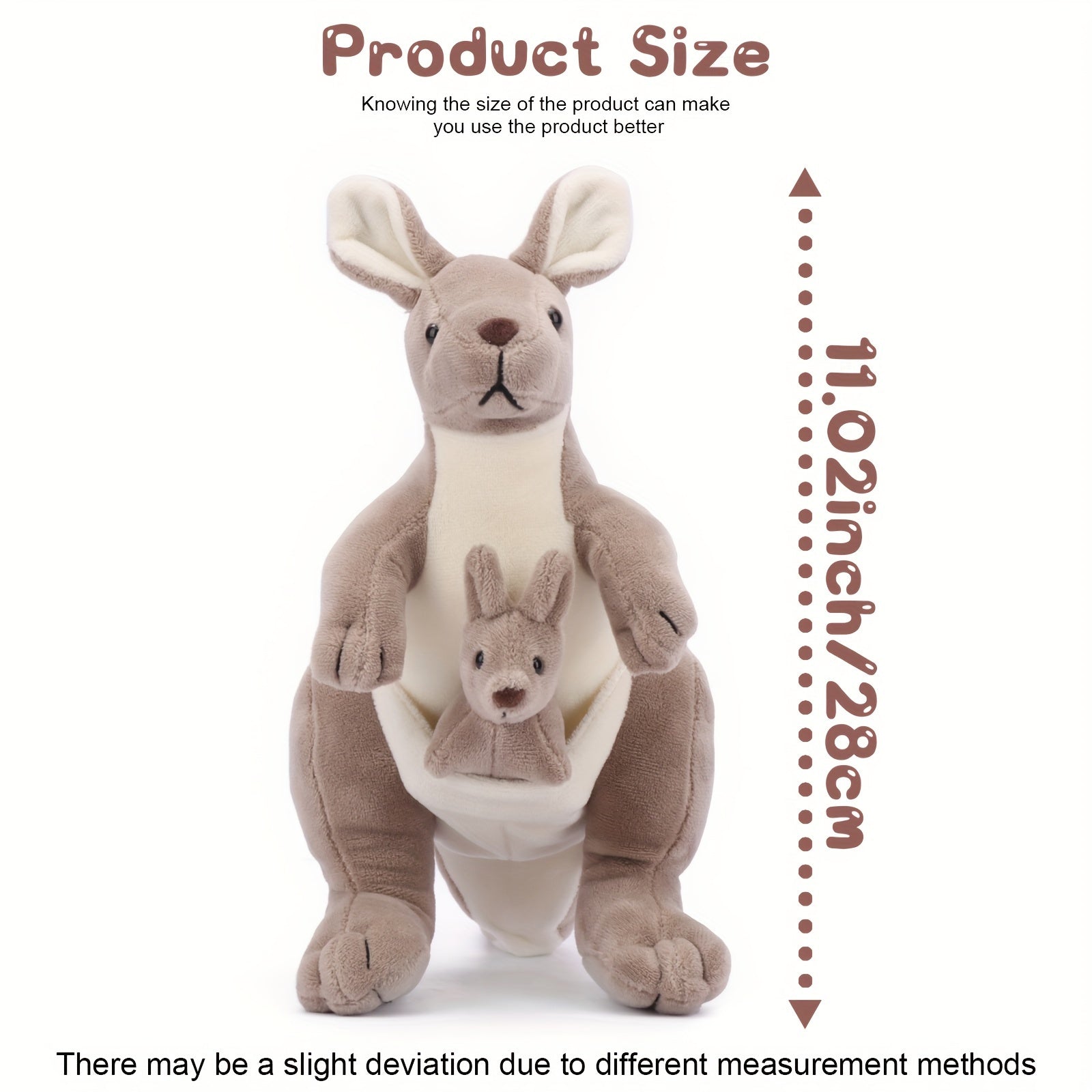 Simulation Kangaroo Plush Toy Mother and Baby Soft Stuffed Animals