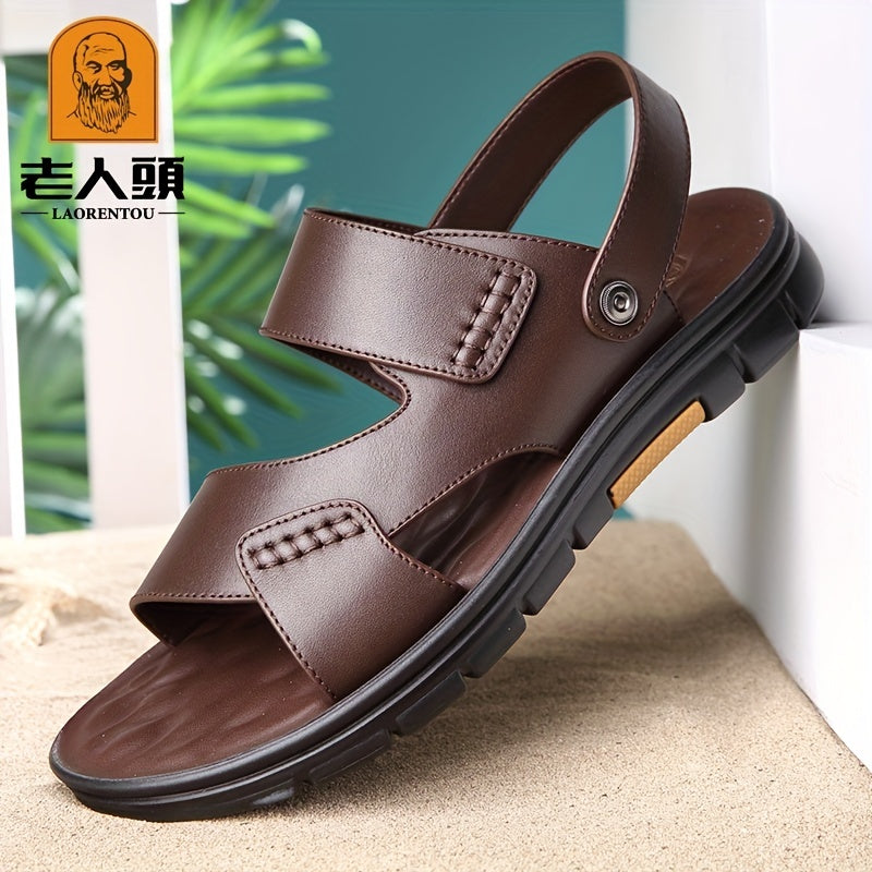 LAORENTOU Men's Non Slip Sandals Comfy Beach Shoes