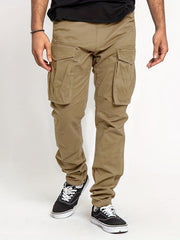 Solid Pocket Cargo Pants Men's Casual Outdoor Joggers