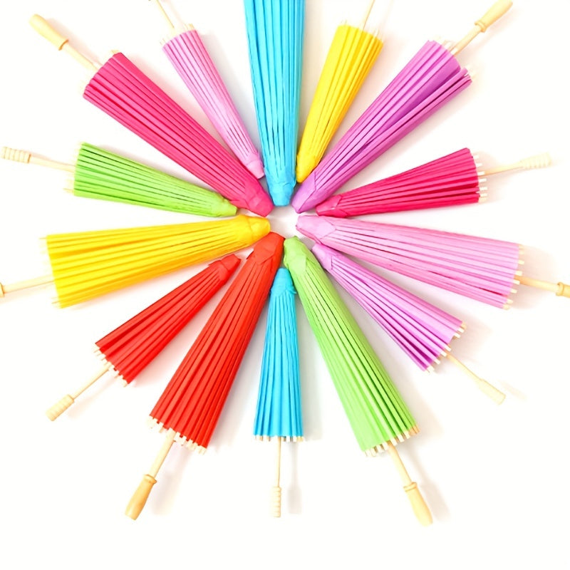 Mini Paper Umbrella Coloring Props Decoration