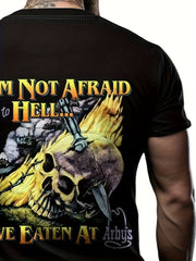 Skull Pattern Print Men's Short Sleeve T-shirt Graphic Tee Men's Summer Clothes