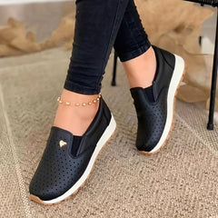 Women's Heart Decor Slip On Soft Sole Casual Sports Shoes