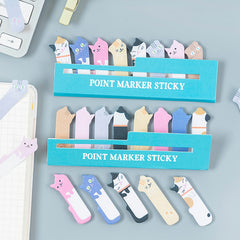 240 Sheets Cats Sticky Point Markers Cartoon Cat Sticky Notes Index Memo Pad