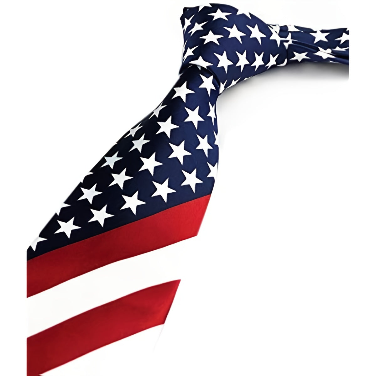 Men's Flag Stars & Stripes Red Necktie Stripe Ties