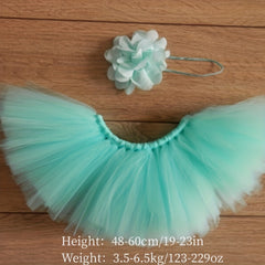 2pcs Baby Girl Tutu Skirt Set - Photography Accessories & Hairband Outfit