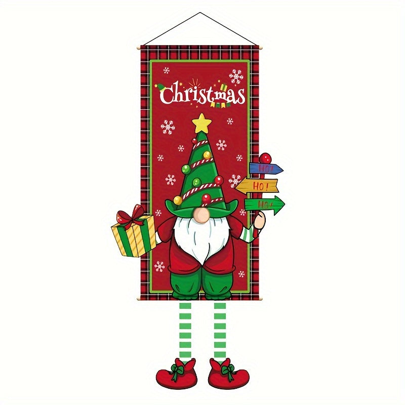 1pc Christmas Hanging Cloth Poster Party Decorations Supplies Props