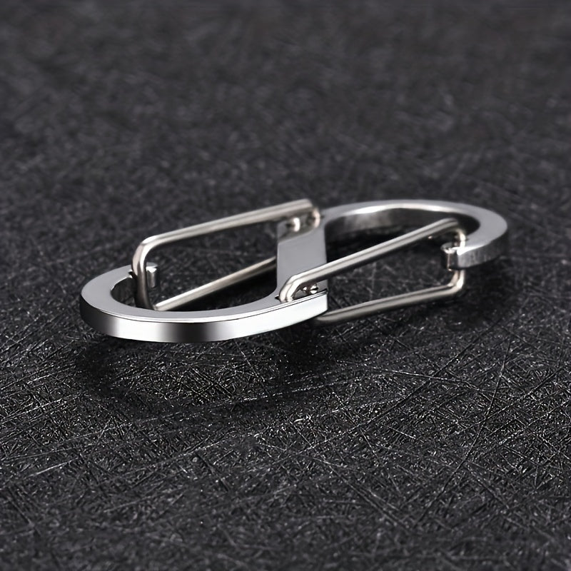 S Shape Carabiner Clips Snap Hooks Double Headed Keychain Buckles For Backpacks