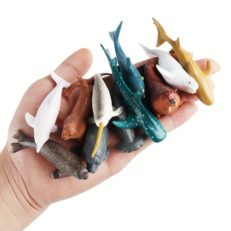 24pcs Marine Animal Model Toys Educational Marine Dolls Birthday Party