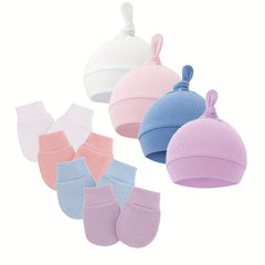 Newborn Baby Hat & Glove Set for Girls & Boys