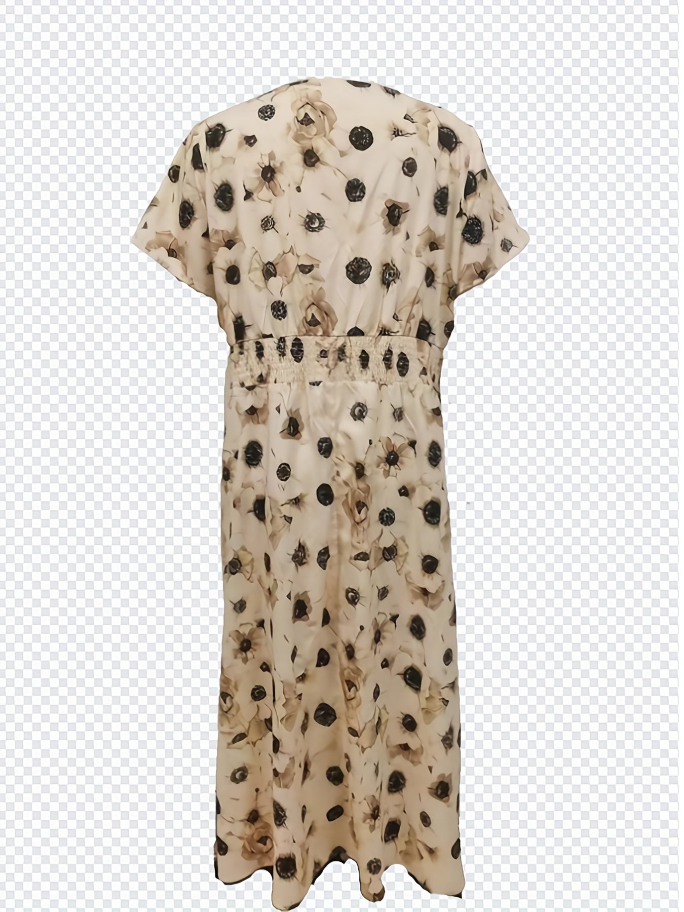 Floral Print V-Neck Maxi Dress