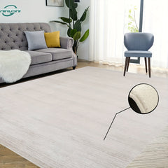 Soft Fluffy Faux Wool Area Rug Washable Large Indoor Carpet