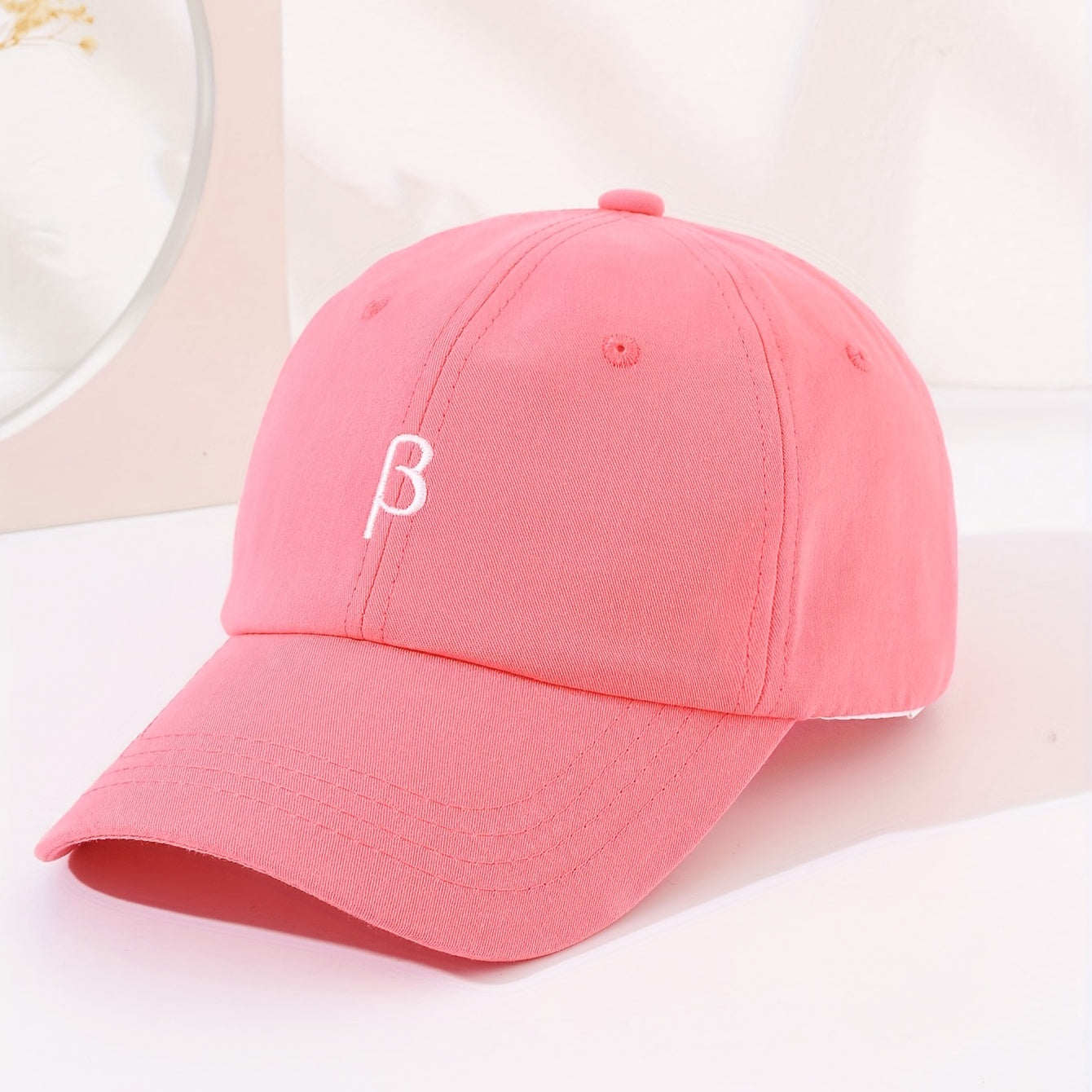 Solid Baseball Cap Embroidery Cotton Dad Hat Adjustable Sun Hat