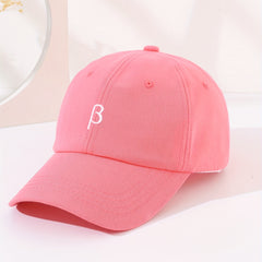 Solid Baseball Cap Embroidery Cotton Dad Hat Adjustable Sun Hat