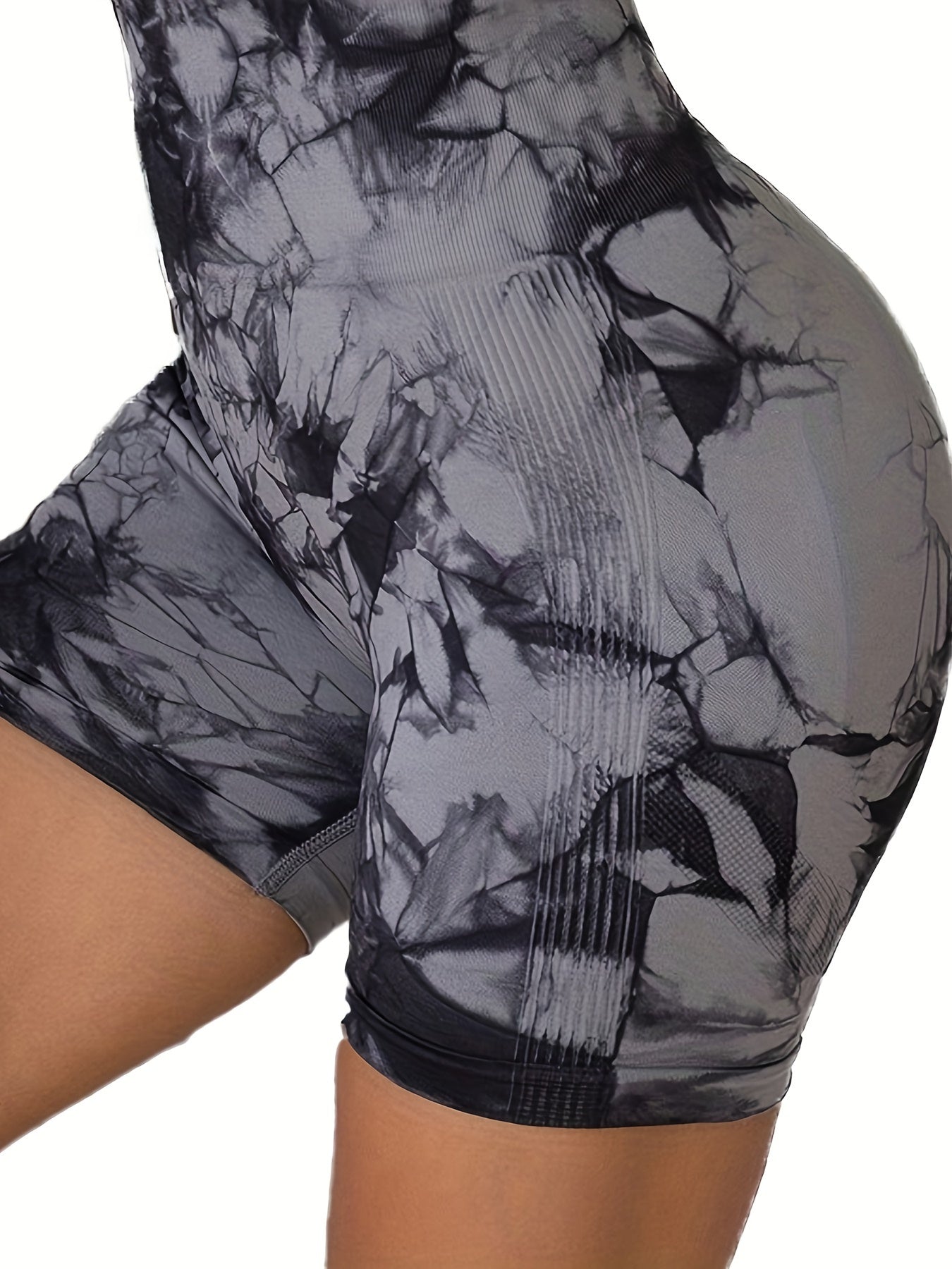 Tie Dye Seamless Butt Lifting Yoga Shorts High Waist Fitness Activewear