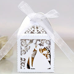 20pcs Bride & Groom Gift Boxes Wedding Party Favor Packaging