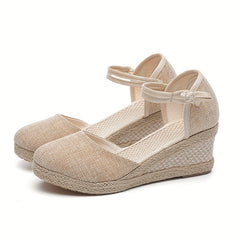 Fashionable Hemp Rope High Heel Sandals for Women