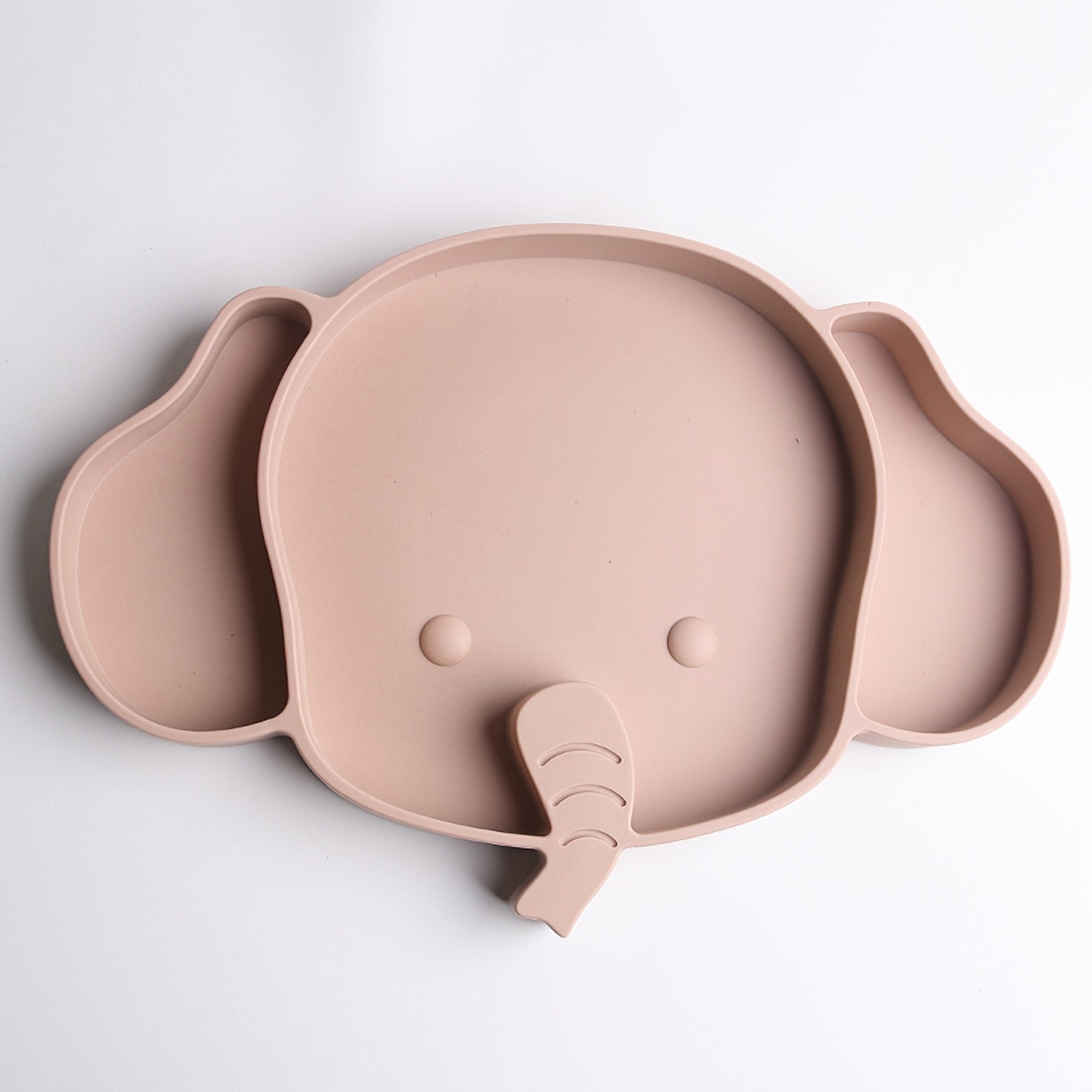 Baby Safe Silicone Elephant Plate for Meals & Snacks