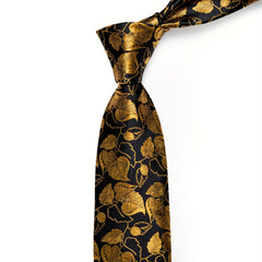 Men's Floral Jacquard Necktie Set - Business Party Wedding Gift