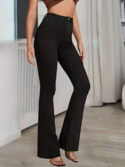 High Waist Flare Jeans Wide Bell Bottom Denim Pants