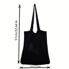 Crochet Shoulder Bag Large Capacity Knitted Tote Bag
