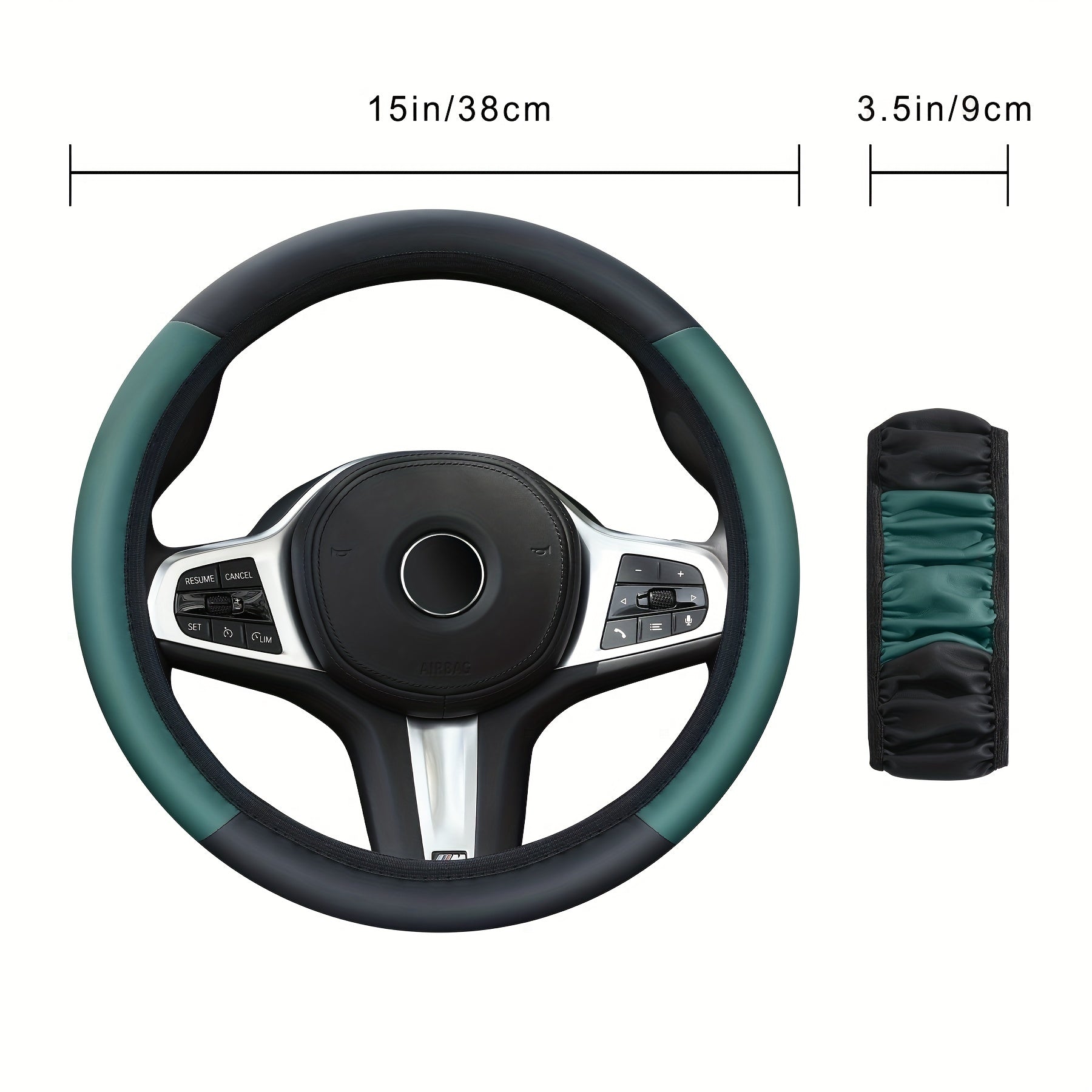Colorful Car Steering Wheel Cover Anti Sweat Blocking Leather Universal