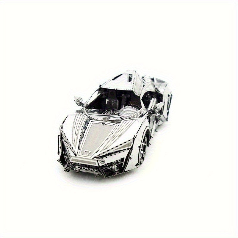 3D Car Metal Model Puzzle for Adults - DIY 3D Metallic Kit for Home Decor