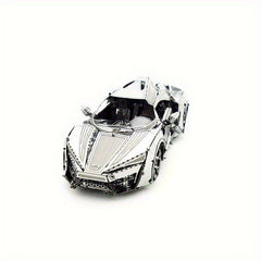 3D Car Metal Model Puzzle for Adults - DIY 3D Metallic Kit for Home Decor