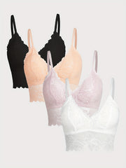4pcs Lace Bras Women's Lingerie