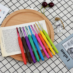 9pcs Colorful Crochet Hook Set for Handwork Hobby Craft