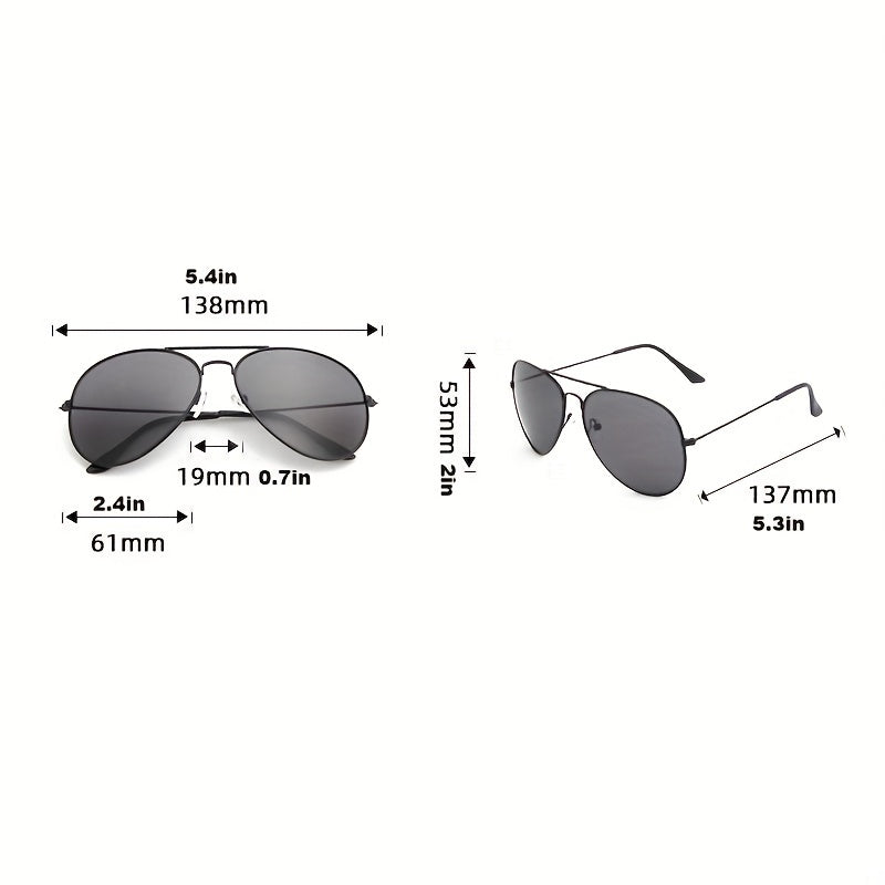 Top Bar Aviator Sunglasses Retro Mirror Lens UV400