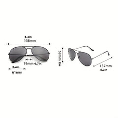 Top Bar Aviator Sunglasses Retro Mirror Lens UV400