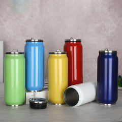 500ml Stainless Steel Cup with Lid and Straw - Leak-Proof Water Cup