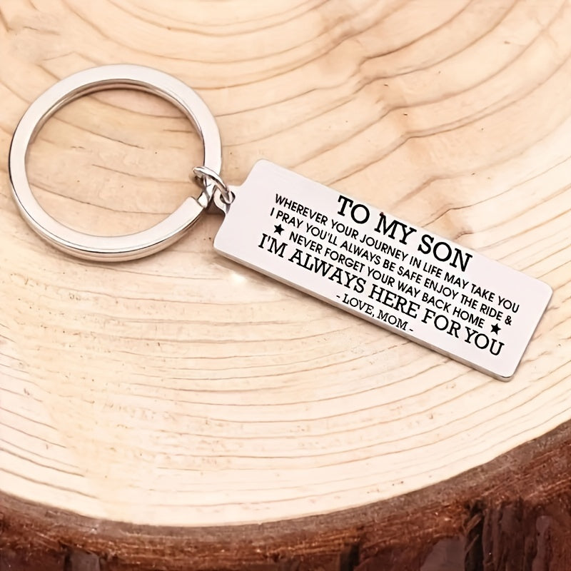 Stainless Steel Keychain Gift for Son From Mom