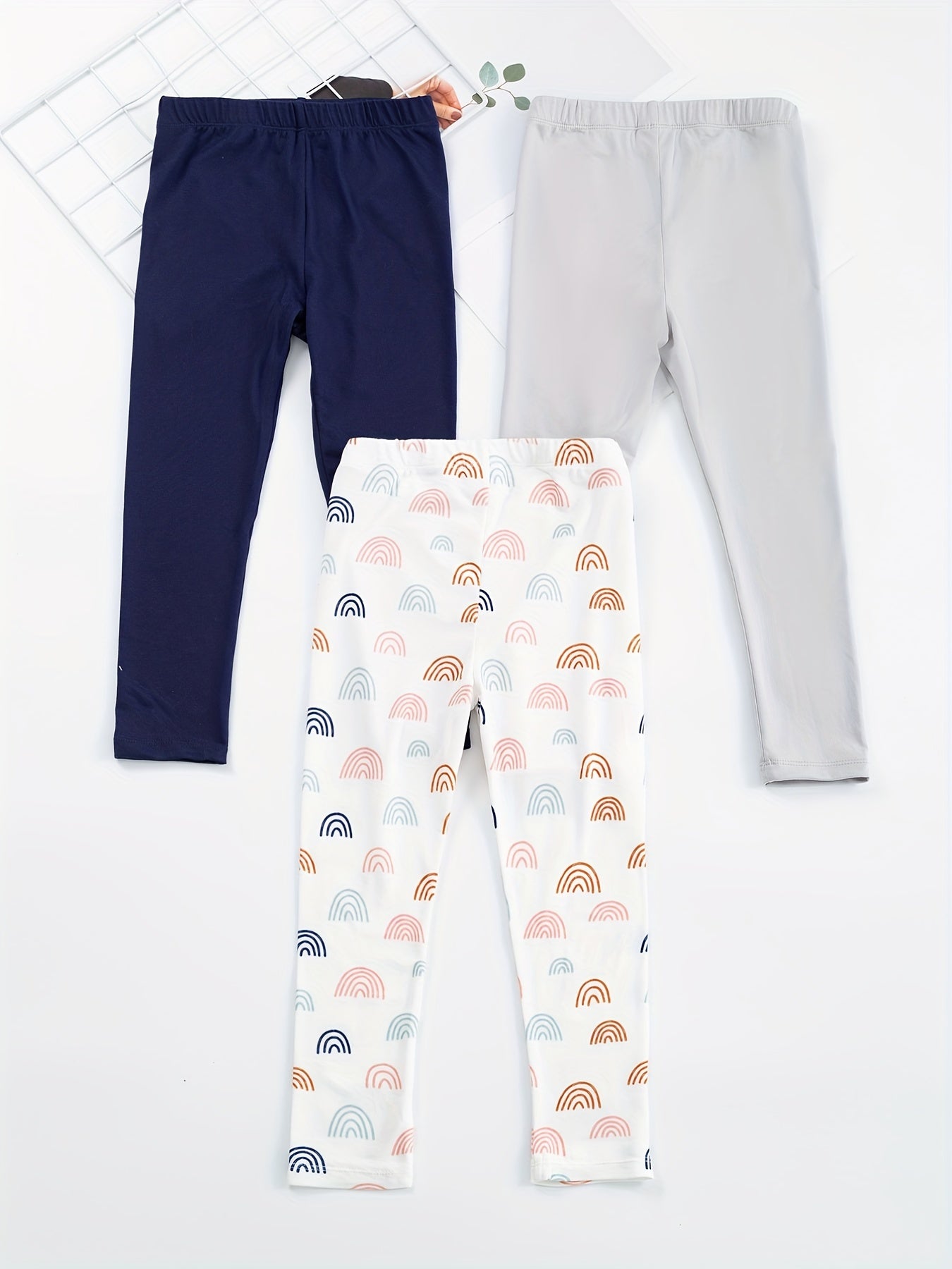 Girls' Stretch Casual Pants Leggings Set for Kids Outfit