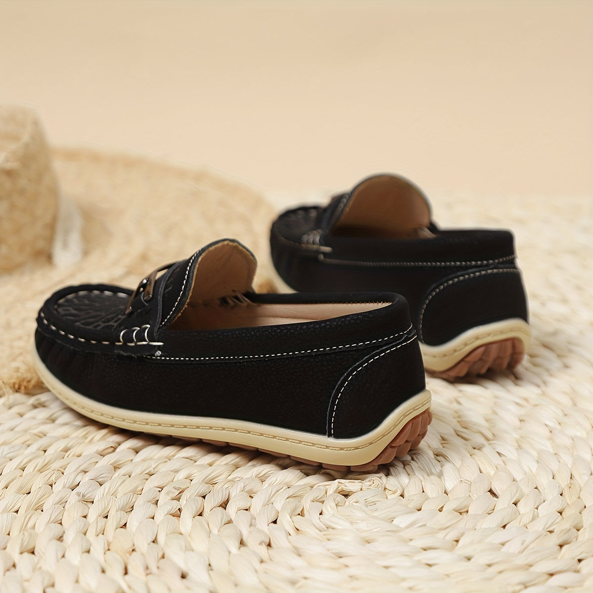 Boys Slip On Loafer Shoes Lightweight Comfortable Non Slip Flats