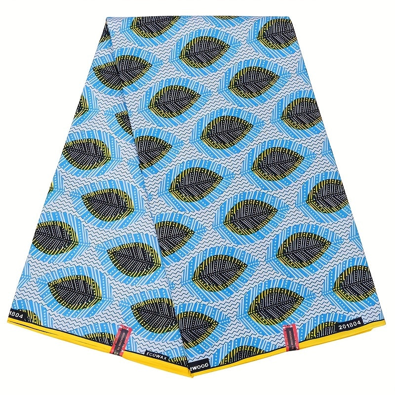 African Ethnic Wax Dye Printed Fabric Double Sided Geometric Cloth